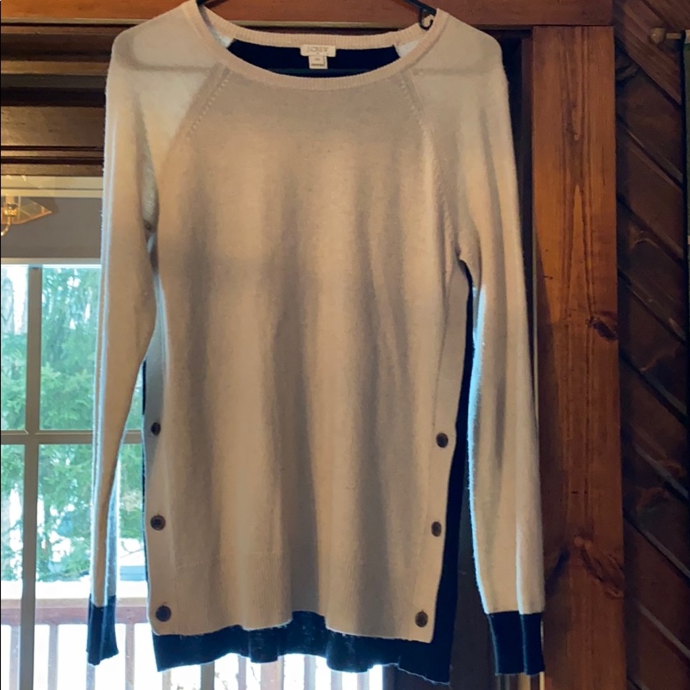 J Crew black/tan sweater, size XS
